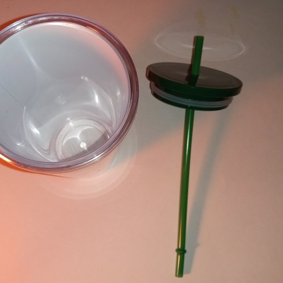 Starbucks CHRISTMAS GREEN & RED 2022 Holiday Travel Tumbler WITH Lid - Picture 4 of 9